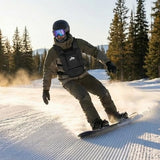 FROSTY PEAKS Summit Hauler Black Chest Pack for Outdoor Sports, Snowboarding and Skiing with Phone Storage, Velcro Holster Compatible, Multiple Pockets, Mesh Back Storage