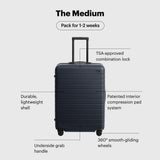 Away Carry-On and Medium Checked Luggage Set, Lightweight Hardside Suitcase with Spinner Wheels, 22 inch + 26 inch, Sea Green