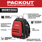 48-22-8301 Tool Bags for Milwaukee PACKOUT Tool Backpack Length 15.75in Width 11.81in Height 15.75in - 48 Pockets