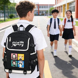 Roffatide Anime Demon Slayer Kamado Tanjirou Kamado Nezuko Laptop Backpack with USB Charging Port