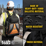 Klein Tools 55421BP-14 Tool Backpack, Heavy Duty Tradesman Pro Tool Bag Organizer with 39 Pockets, Molded Bottom