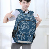 Sletend Backpack Sea Turtle Starfish Toddler School Bags Child Lightweight Preschool Large Bookbags for Girls-Boys Middle-School Elementary