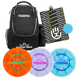 Dynamic Discs Trooper Disc Golf Backpack Starter Set | Prime Disc Golf Set of 3 – Judge, Truth & Escape | Prime Burst Base Plastic | Ideal for Beginners & Recreational Players (Black)