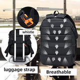 FENGDONG Durable Waterproof Travel Laptop Backpack 17.3 inch,Large College Backpack Bookbag for Men & Women Business Backpack with USB Charging Port and Headset Port Black