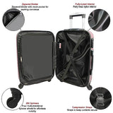 Dejuno Craft Hardside 3-Piece Lightweight Spinner Luggage Set - Blush