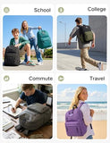 VASCHY School Backpack,Two Compartments Daypack Bookbag Schoolbag for High School Teen Boy Girls/College/Work/Men Bi-color