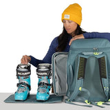 Osprey Mountain Bound Ski & Snowboard Boot Bag - Backpack with AirScape™ Technology and Padded Structure - Premium Winter Luggage with Shoe Changing Mat, Black