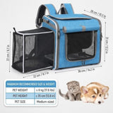 Kexudar Expandable & Foldable Pet Backpack for OBED Boundary GVR MMR 2024-2026, Portable Carrier Bag with Breathable Mesh for Bike Travel Grey