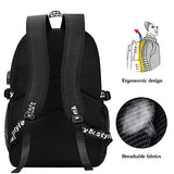 FEWOFJ Anime Laugh Backpack for Boys,School Bags Glow Bookbags for Teenagers