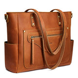 S-ZONE Women Genuine Leather Tote Bag Large Shoulder Purse Vintage Crossbody Work Handbag