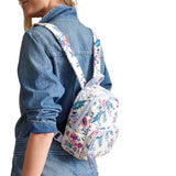 Cotton Mini Backpack Purse, Magnifique Floral