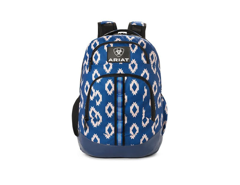 ARIAT Unisex Adult Adjustable Strap Backpack, Blue (Southwestern), One Size