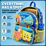 Fast Forward Kid's Licensed 16" SpongeBob Cargo Backpack - Large School Backpack with Multiple Pockets