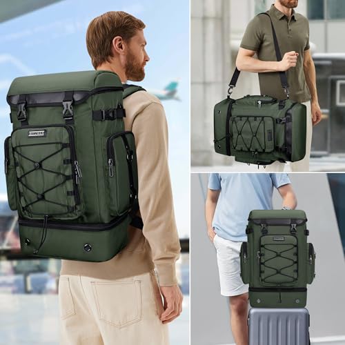 WITZMAN Travel Backpack for Men Women Carry-on Convertible Duffel Backpack