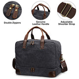 S-ZONE Mens Canvas Travel Duffel Bag Weekend Overnight Bag with Shoes Laptop Compartment 2.0 Version