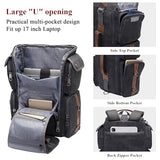 WITZMAN Travel Backpack for Men Canvas Convertible Bag Fits 17 Inch Laptop