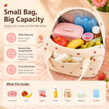 Bluboon Lunch Bag for Women Men Cute Corduroy Lunch Tote Bags Reusable Insulated Lunch Box Large Capacity Reusable Insulated Cooler for School Work or Travel