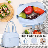 DIGOBAY Backpack for School Girls Boys, College Backpack with Lunch Bag Pencil Case for Teens Kids Elementary Middle High School, Casual Multi-Pocket Travel Daypack with USB Port for Women Men Blue