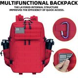 Lovelinks21 45L Tactical Assault Backpack 3 day assault pack with Molle Waterproof backpack Rucksack for Tactical Backpacks (Red)