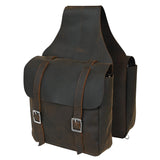 HILASON Soft Leather Horse Saddle Bag Rustic Brown | Equestrian Western Adjustable Closure