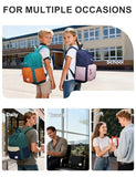VASCHY Lightweight Backpack for School, Water Resistant Classic Bookbag with Side Pockets for Boys,Kids,Teens Green Blue