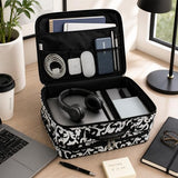 World Traveler Rolling 17-Inch Laptop Briefcase Computer Case - Black Trim Damask