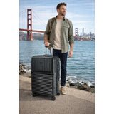 World Traveler Dejuno Tonal 28-Inch Polycarbonate Lightweight Hardside Expandable Spinner Luggage Suitcase with TSA Lock - Onyx