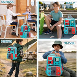 Beaulyn Gamer Boys Backpack,17.3″School Backpack for Boys Kids,Muti-Pockets Travel Bookbag for Elementary & Middle School Student Ages 6-14