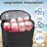 Wolka Insulated Cooler Backpack Small- Leak Proof Backpack Cooler 30 Cans, Waterproof Lightweight Cooler Bag for 12h Hot/Cold Retention - Portable Soft Cooler for Travel, Camping, Beach -Black