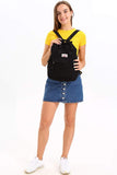 LuckyZ Small Cloth Backpacks Womens Casual Style Lightweight Canvas Backpack Book Bag Travel Daypack Handbag Purse, Black