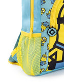 Minions Dave Boys Blue Yellow Backpack Rucksack Adjustable Straps Character Print School Sports Bag Organised Storage
