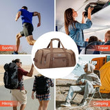 WITZMAN Canvas Duffle Bag for Men 3 in 1 Convertible Backpack 40L Travel