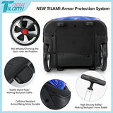 NEW TILAMI 19 inch Rolling Backpack Teens Rolling Backpack Cute Wheeled Laptop Backpack Bookbag Roller Travel Bag College, Star Violet