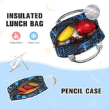 Bevalsa Backpack for Boys, Cool Luminous Boys Backpack with Sling Bag, Lunch Box & Pen Case, School Bags for Kids Children Teens Elementary Middle Schools, Bookbag Glow In The Dark (Blue)