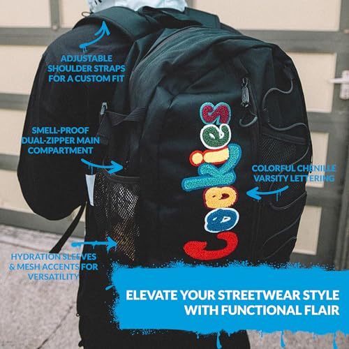 Cookies Bungee Smell Proof Backpack – Large Odorless Travel Backpack for Men & Women, Carry-On, Work, Stylish & Spacious Bag - Red Camo