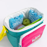 Igloo 90s Retro Collection Square Lunch Box Cooler with Front Pocket and Adjustable Strap, Insulated Leakproof Lunch Cooler Bag, Reusable Lunch Tote
