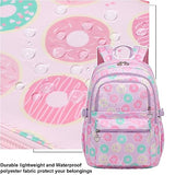 Joyfulife 3Pcs Donut Backpack for Girls Backpack with Lunch Box Set Kids Bookbags Primary School Bags Daypack Elementary Students Knapsack for Teen Student