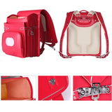 Star-Wind Randoseru automatic Lock Japanese school bags for girls boys Senior PU leather light weight Rain Cover, Dred