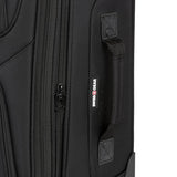 SwissGear Sion Softside Expandable Luggage – Medium Checked Suitcase with 360 Degree Wheels & Retractable Handle – 25 Inch, Perfect for 1-7 Night Trips – Black