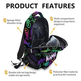 DREAMUGIFT Kids School Backpack, Custom Shark Backpacks, Boys Gift, 17 Inch Personalized Colorful Boys Bookbags for Elementary Kindergarten School Travel Picnic