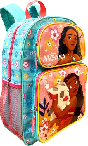 Fast Forward Disney Moana 16" Large School Backpack with Multiple Pockets