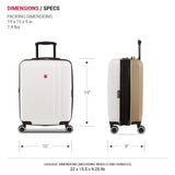 SwissGear Duet Expandable Luggage, Hard Shell Carry-On Luggage with Spinner Wheels