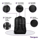 Targus 17 Inch Classic Laptop Backpack - Fits Most Laptops up to 17", Padded Travel Backpack for Business Commuters, College, and Travel (TBB944GL)