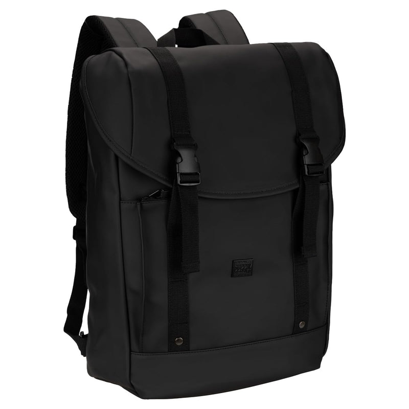 LONDON FOG Supply Company Unisex Adult 17" Laptop Front Flap Buckle Strap Travel Backpack