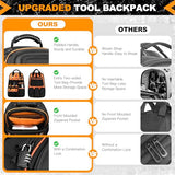 LOKASS 18.1-Inch Tool Backpack, 75 Pockets, Black