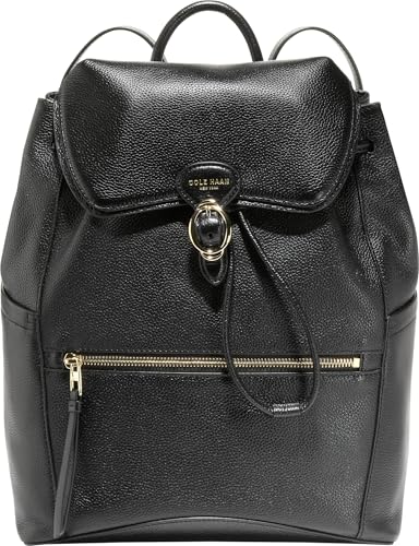 Cole Haan Women's Backpack - Alexandria Medium Flap Backpack, Black