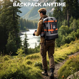 HEETA Dry Bags Waterproof Backpack 40L for Men & Women, Roll Top Heavy Duty Cushioned Hiking Backpack for Kayaking Boating Paddle Boarding Travel Camping Beach Vacation Cruise Ship Essentials, Grey