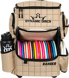 Dynamic Discs Ranger | Disc Golf Backpack With 20+ Disc Capacity | Bag for Men, Water Bottle Holder + Retriever Holster, Accessories, Gifts (Sandstone)