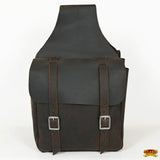 HILASON Soft Leather Horse Saddle Bag Rustic Brown | Equestrian Western Adjustable Closure