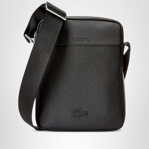 Lacoste Men's City Court Concept Vertical Camera Bag, Black, One Size